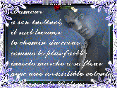 L'amour a son instinct.............